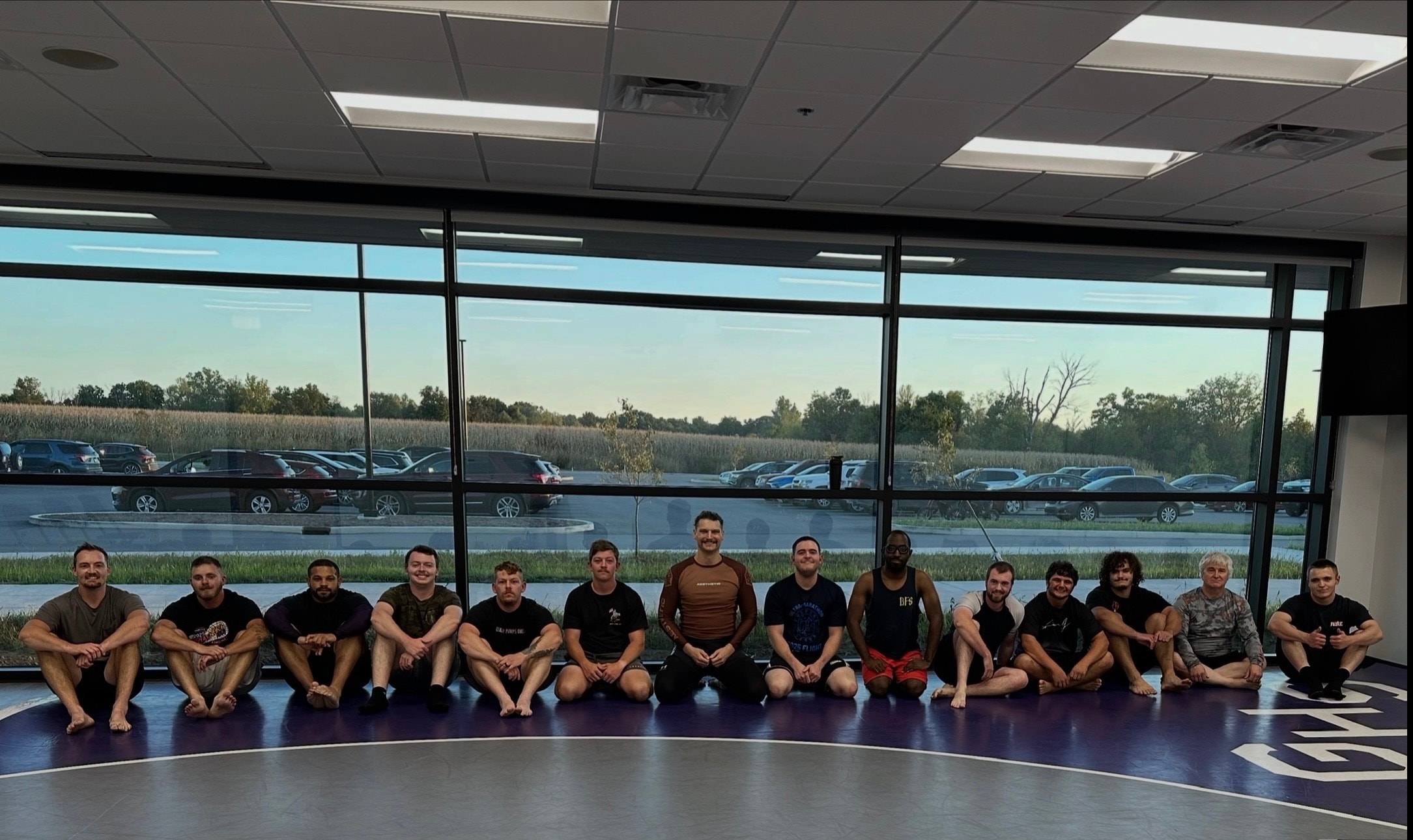 Greencastle Jiu Jitsu team on the mat